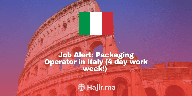 Job Alert: Packaging Operator in Italy (4 day work week!)