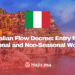 Understanding the Italian Flow Decree: Entry for Seasonal and Non-Seasonal Workers