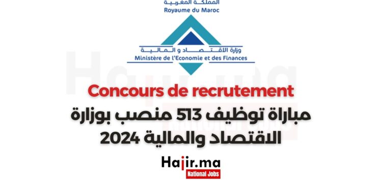 Concours Ministère de l’Economie et des Finances 2024 (513 Postes)