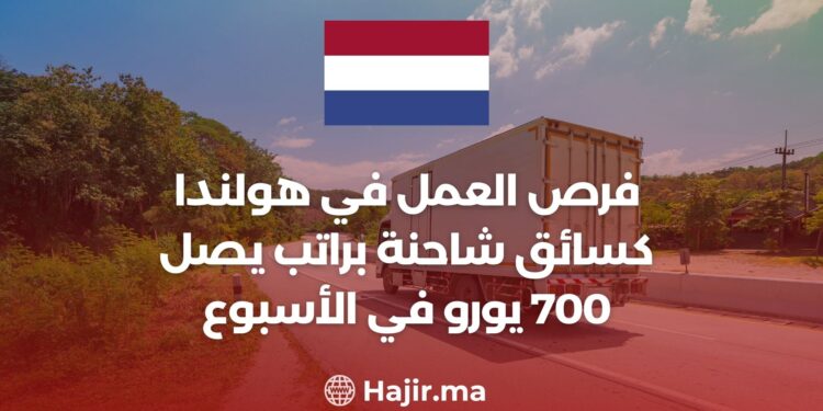 فرص العمل في هولندا كسائق شاحنة براتب يصل 700 يورو في الأسبوع