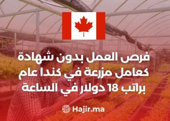 فرص العمل بدون شهادة كعامل مزرعة في كندا عام براتب 18 دولار في الساعة