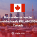 Bourse de recherche postdoctorale KILLAM 2024 Canada