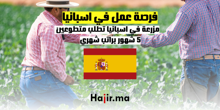 فرصة عمل في اسبانيا: مزرعة في اسبانيا تطلب متطوعين لمدة 5 شهور براتب شهري