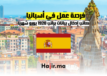 فرصة عمل في أسبانيا: كاتب إدخال بيانات براتب 1920 يورو شهريًا