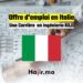 Offre d'emploi en Italie Ingénieur R&D