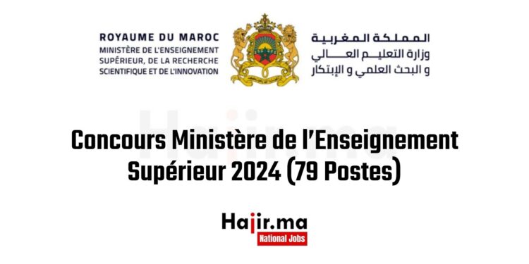 Concours Ministère de l’Enseignement Supérieur 2024 (79 Postes)