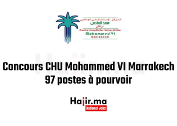 Concours CHU Mohammed VI Marrakech 2024 : 97 postes à pourvoir