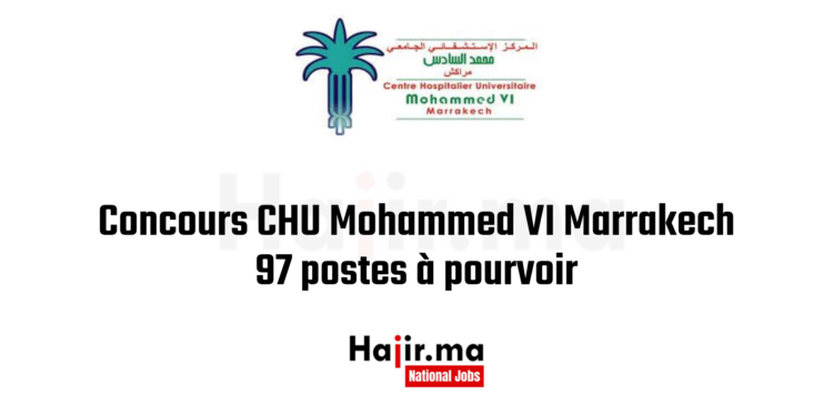 Concours CHU Mohammed VI Marrakech 2024 : 97 postes à pourvoir