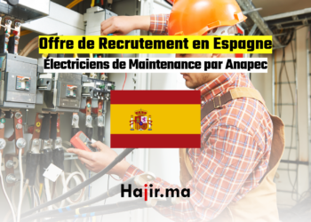 Offre de Recrutement en Espagne Électriciens de Maintenance par Anapec
