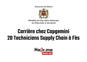 Carrière chez Capgemini 20 Techniciens Supply Chain à Fès