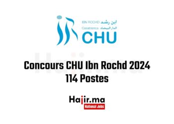 Concours CHU Ibn Rochd 114 Postes