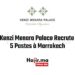 Kenzi Menara Palace Recrute 5 Postes à Marrakech