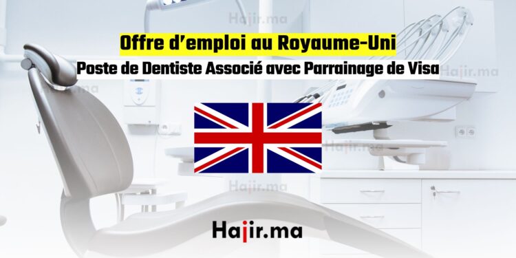 Poste de Dentiste Associé au Royaume-Uni avec Parrainage de Visa – Postulez Maintenant