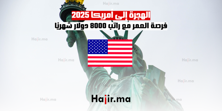 الهجرة إلى أمريكا 2025 فرصة العمر مع راتب 8000 دولار شهريًا