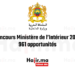 Concours Ministère de l’Intérieur 2025 961 opportunités