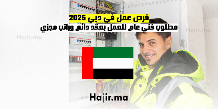فرص عمل في دبي 2025 مطلوب فني عام للعمل بعقد دائم وراتب مجزي