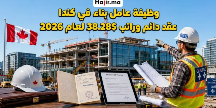 فرصة عمل في كندا لعامل بناء مع توفر LMIA براتب 38.28 دولار بالساعة 2026