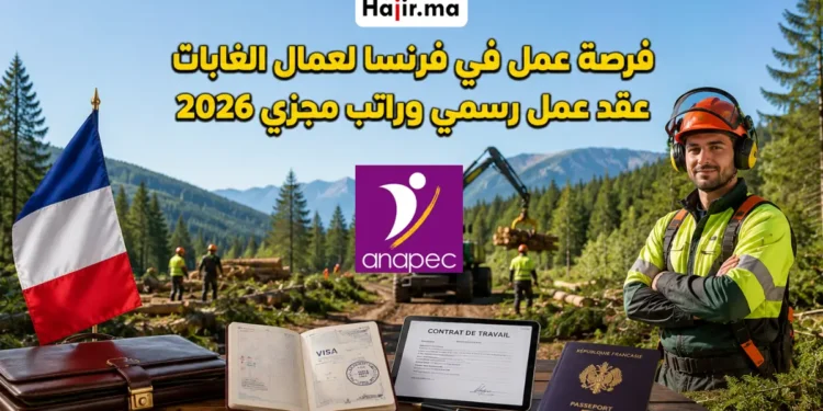 فرصة عمل في فرنسا لعمال الغابات عبر ANAPEC براتب 1498 يورو وعقد رسمي 2026