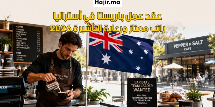 فرصة عمل في أستراليا براتب مجزي وعقد رسمي لعام 2026 لباريستا وقائد فريق