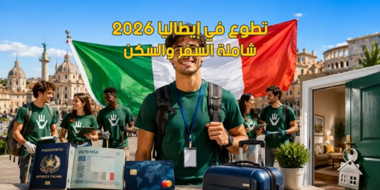 فرصة تطوع ممول بالكامل في إيطاليا مع راتب شهري وإقامة مجانية لعام 2026