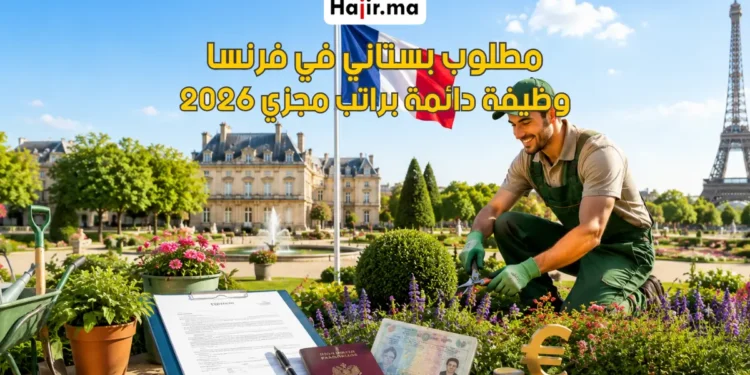فرصة شغل في فرنسا لعام 2026 في مجال البستنة وتصميم الحدائق بعقد دائم