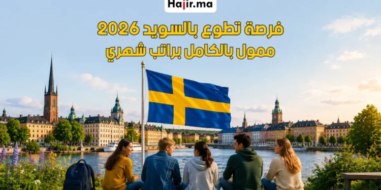 فرصة تطوع ممولة بالكامل في السويد 2026 مع راتب شهري وتأشيرة تطوع رسمية