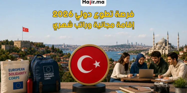 التطوع في تركيا عبر برنامج ESC لعام 2026 مصروف شهري وتغطية تذاكر الطيران