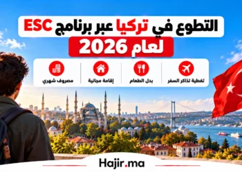 التطوع في تركيا عبر برنامج ESC لعام 2026 مصروف شهري وتغطية تذاكر الطيران