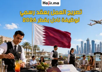 تصريح العمل وتأشيرة رسمية لوظيفة نادل بقطر 2026 مع سكن وتذاكر طيران