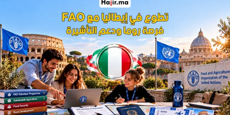 فرصة تطوع في إيطاليا لدى منظمة الأمم المتحدة FAO لعام 2026 مع دعم الإقامة والتأشيرة