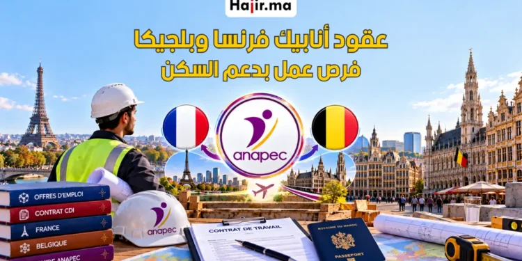 عقود عمل في فرنسا وبلجيكا عبر الوكالة الوطنية ANAPEC لعام 2026