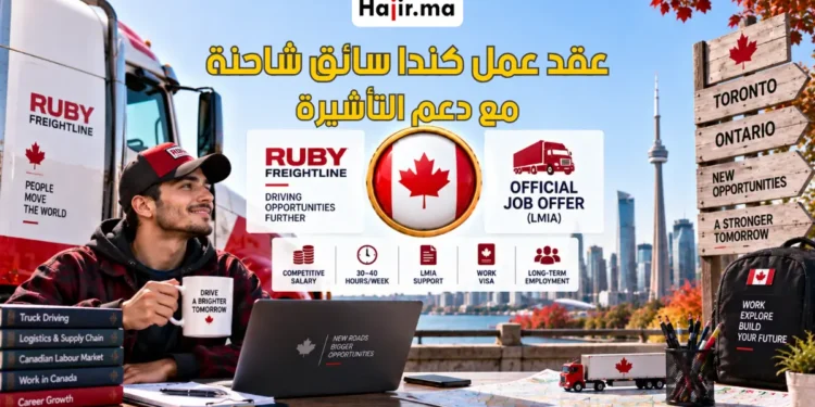 عقد عمل رسمي في كندا سائق شاحنات 2027 براتب مجزي وتأشيرة عمل (LMIA)
