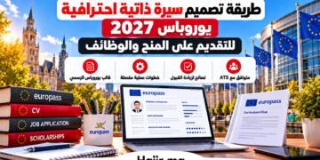 طريقة تصميم سيرة ذاتية احترافية يوروباس 2027 للتقديم على المنح والوظائف